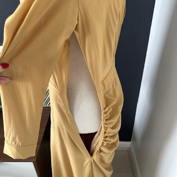 Modesees Long Sleeve Lapel Single Breasted Maxi Dress - Picture 8 of 16